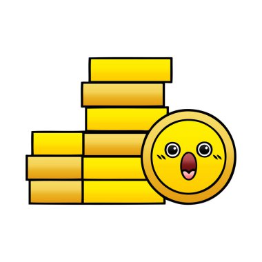 Degrade gölgeli karikatür paralar