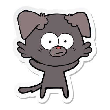 gergin köpek çizgi film etiketi