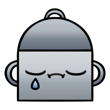 Degrade gölgeli karikatür pot pişirme