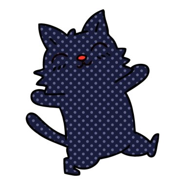 ilginç çizgi roman tarzı çizgi film kedi