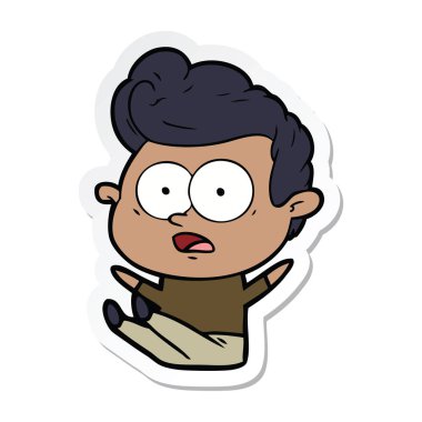 bir çizgi film adamın etiket