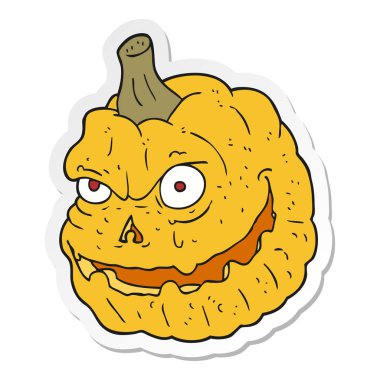 etiket bir çizgi film ürkütücü kabak