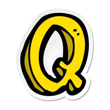 bir çizgi film mektup etiketi