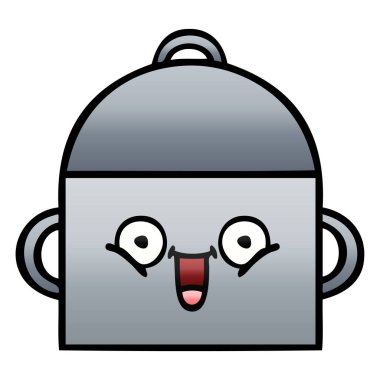 Degrade gölgeli karikatür pot pişirme