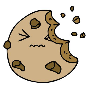 ilginç el çizilmiş karikatür çerez munched