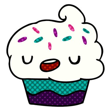 çizgi film illüstrasyon kawaii tatlı çörek