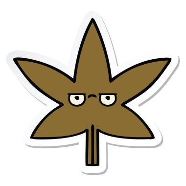 etiket sevimli çizgi sonbahar yaprak