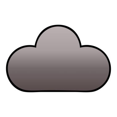 Degrade gölgeli karikatür fırtına bulutu