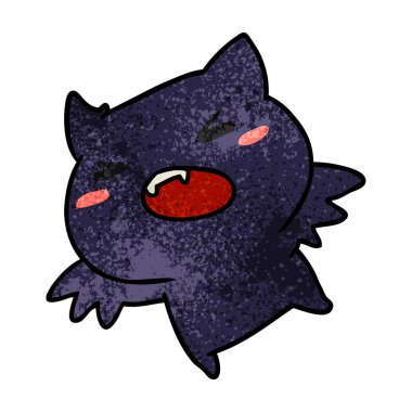 kawaii şirin yarasa dokulu karikatür çizimi