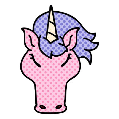 ilginç çizgi roman tarzı çizgi film tek boynuzlu at