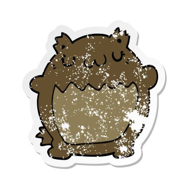 çizgi film ayı sıkıntılı etiket