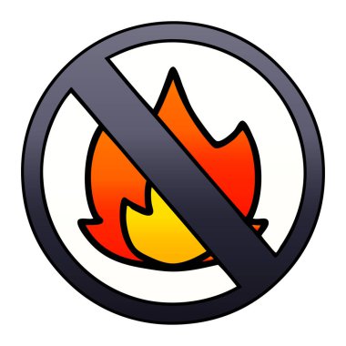 ateş yok, degrade gölgeli çizgi film