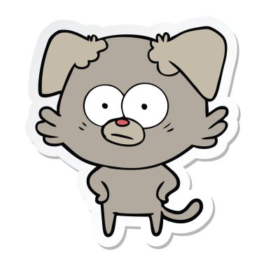 gergin köpek çizgi film etiketi