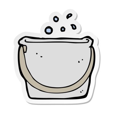 bir çizgi film kova etiket