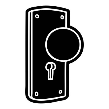 bir kapı kolu çizim karikatür simgesi