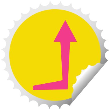 dairesel peeling etiket ilginç karikatür oku