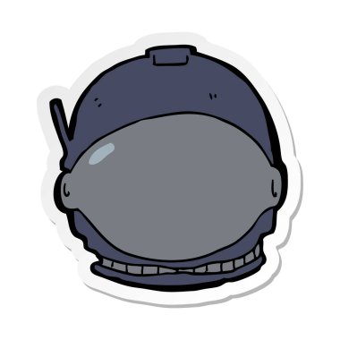 etiket bir karikatür astronot yüz