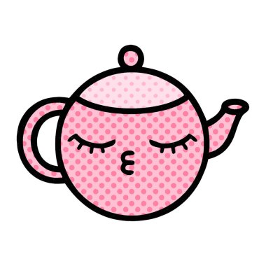 çizgi roman tarzı çizgi film çaydanlık