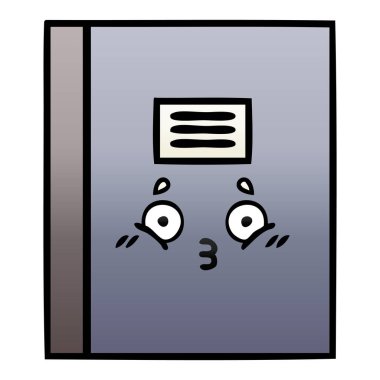 Notebook degrade gölgeli çizgi film