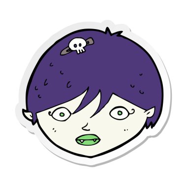 etiket bir karikatür vampir yüz