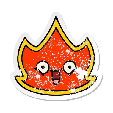 sevimli çizgi ateş sıkıntılı etiket