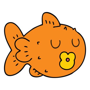 ilginç karikatür balık el çekilmiş 