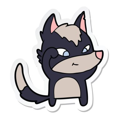 etiket bir dostu karikatür kurt