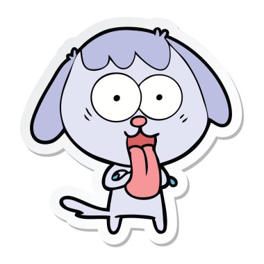 sevimli çizgi köpek etiket