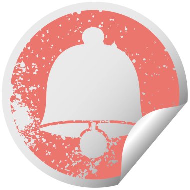 sıkıntılı dairesel peeling etiket sembolü pirinç çan