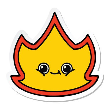 sevimli çizgi yangın etiket