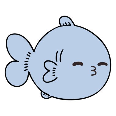 ilginç karikatür balık el çekilmiş 