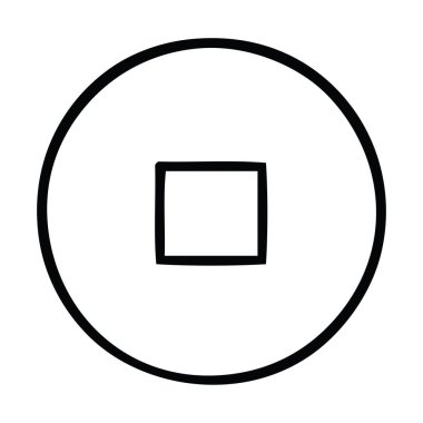 Durdur düğmesinin çizim karikatür