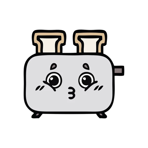 Cute cartoon of a toaster — Stock Vector