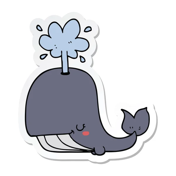 Naklejki cartoon wieloryba — Wektor stockowy