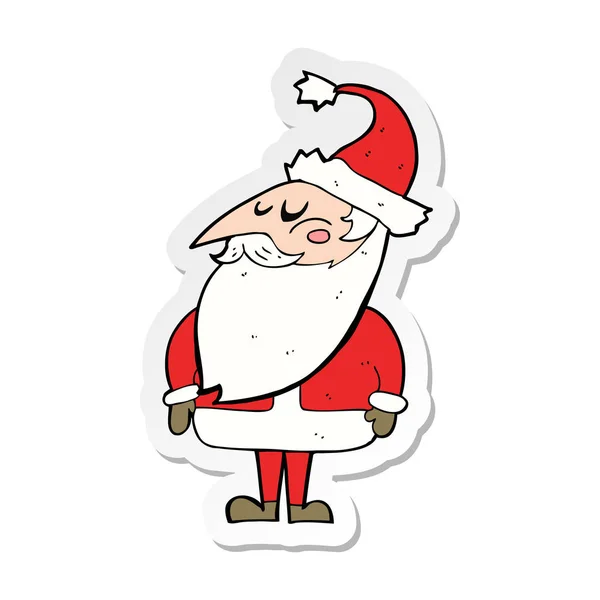 Sticker Cartoon Santa Claus — Stock Vector