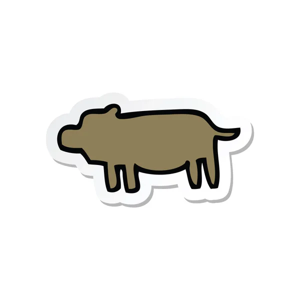 Autocollant Symbole Animal Dessin Animé — Image vectorielle