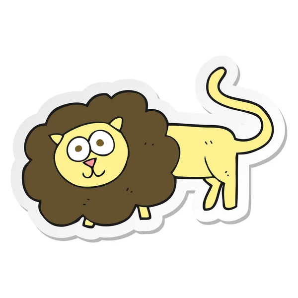 Sticker van een tekenfilm dieren — Stockvector
