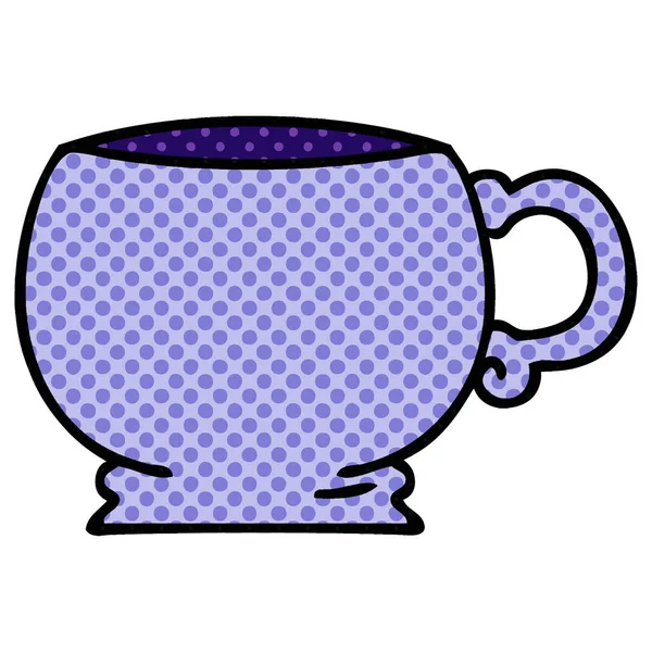 Bizarre bande dessinée style tasse de dessin animé — Image vectorielle