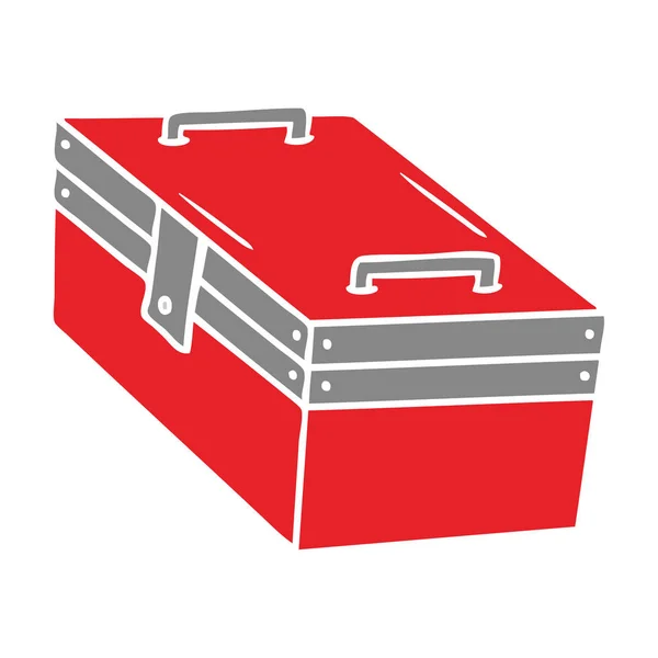 Gribouille de dessin animé d'une boîte à outils en métal — Image vectorielle