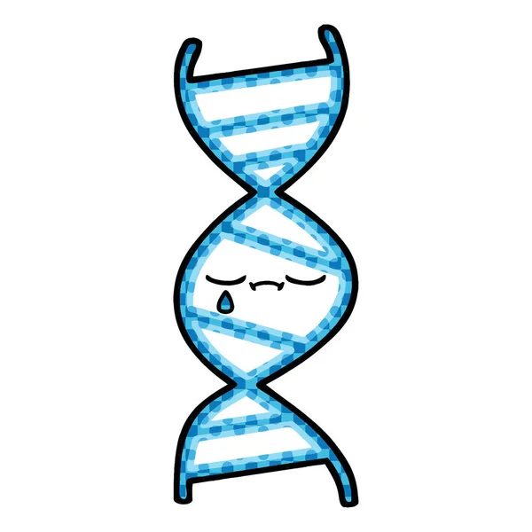 Kreslený styl komiksu řetězec DNA — Stockový vektor