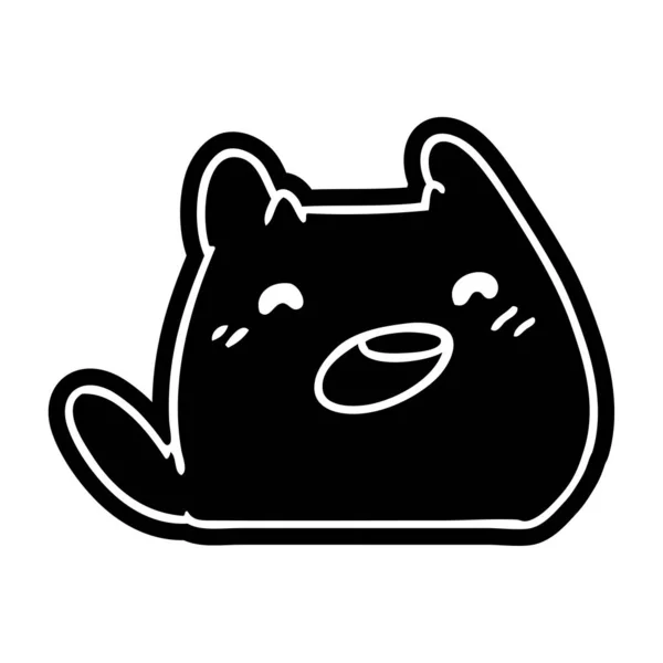 Ícone de desenho animado de um gato kawaii —  Vetores de Stock