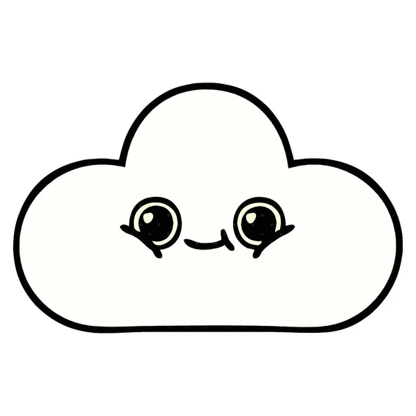 雲の漫画のスタイルの漫画 — ストックベクタ