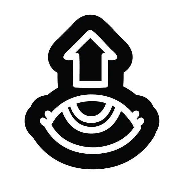 Eye looking up icon — Stock Vector