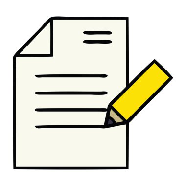 sevimli çizgi, bir belgeye yazma