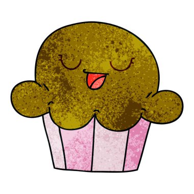 el çekilmiş ilginç karikatür mutlu muffin