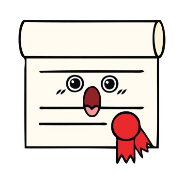 sevimli çizgi sertifika