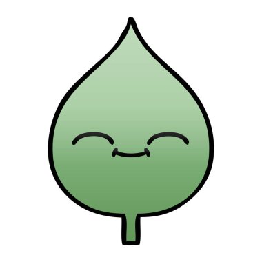 Degrade gölgeli çizgi film ekspresiyon yaprak