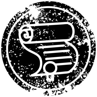 Diploma sertifika sıkıntılı simgesi