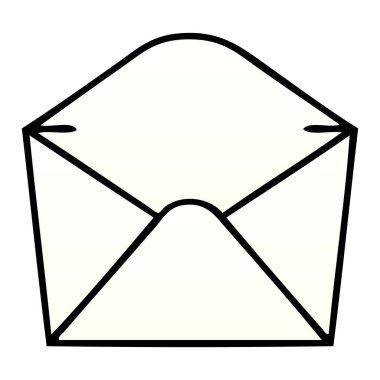 ilginç degrade gölgeli karikatür zarf