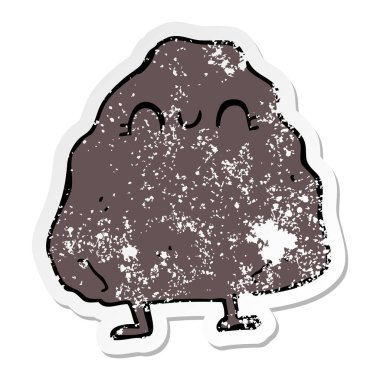 bir çizgi film kaya sıkıntılı etiket